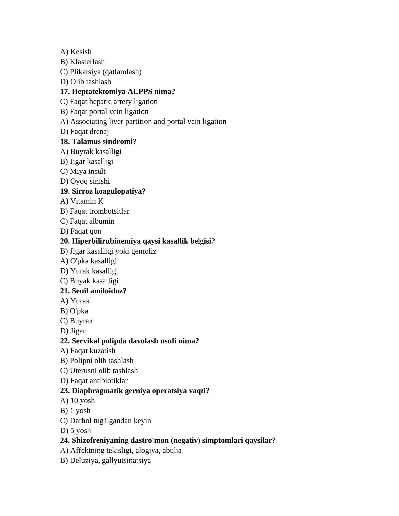 Bolalar kasalliklari testlari 3