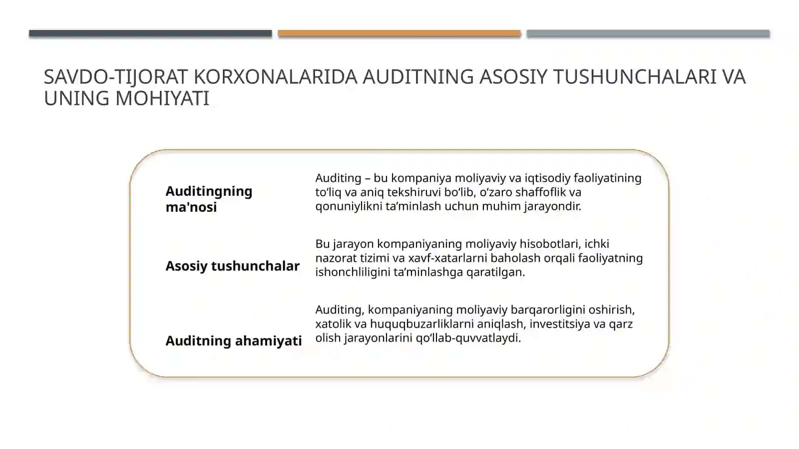 Savdo-tijorat korxonalarida audit 3