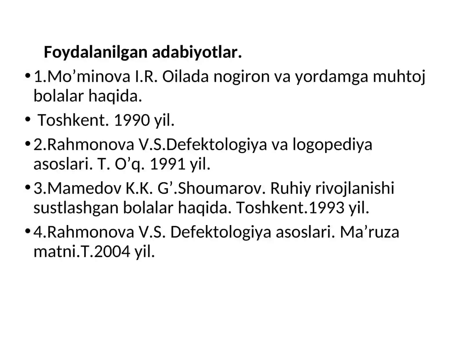 MAXSUS YORDAMGA MUHTOJ BOLALAR TOIFALARI 3