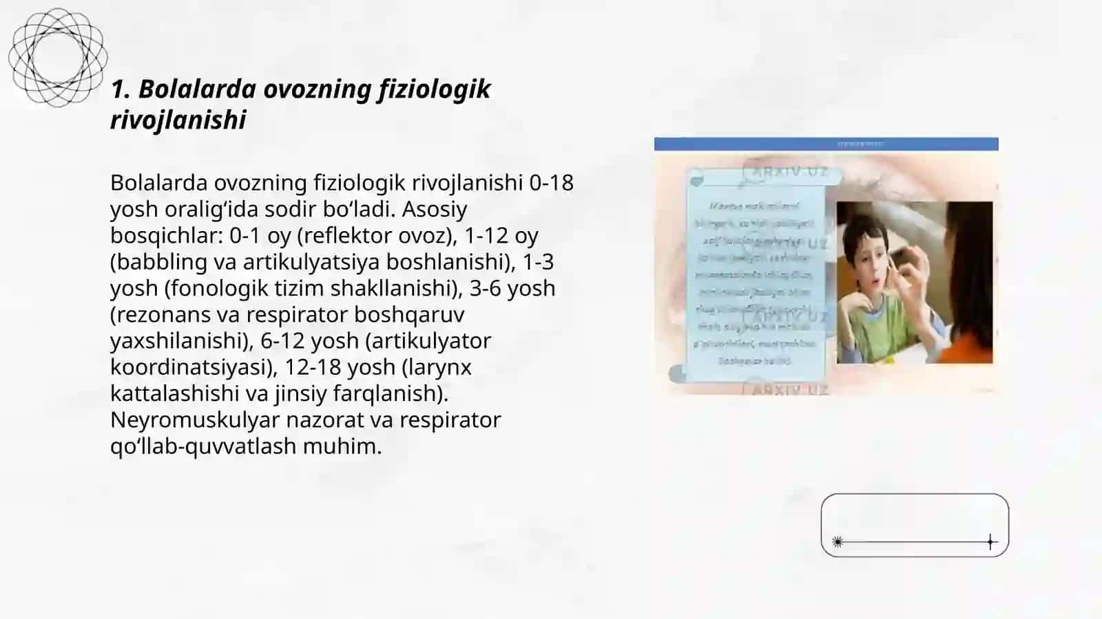Bolalar ovozining rivojlanishi 3