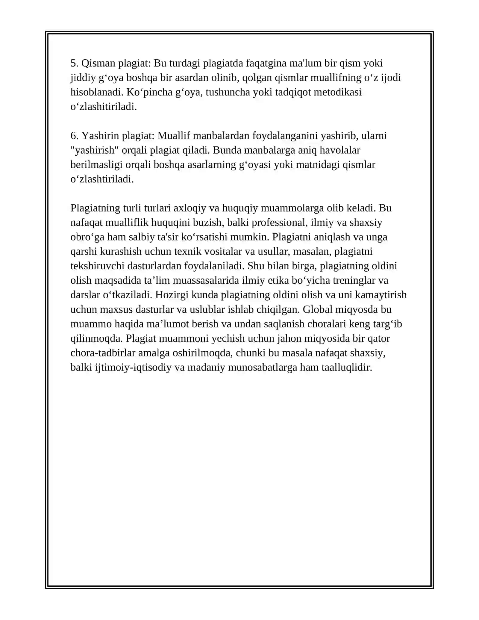 PLAGIAT VA UNING SALBIY OQIBATLARI 3