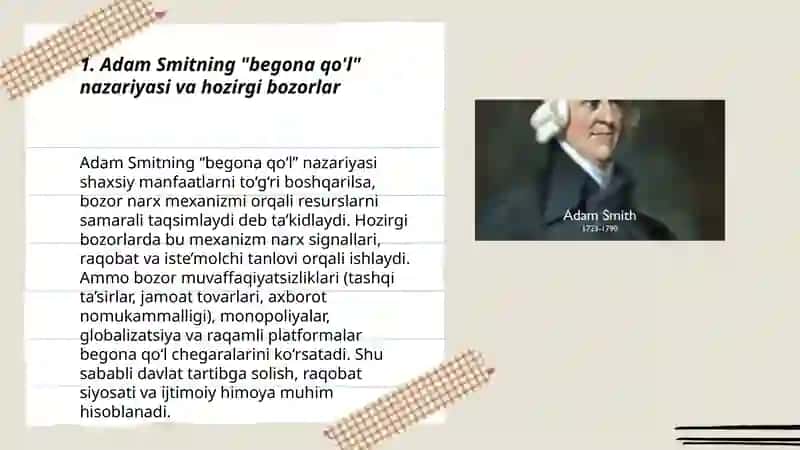 Adam Smit va hozirgi zamon 3