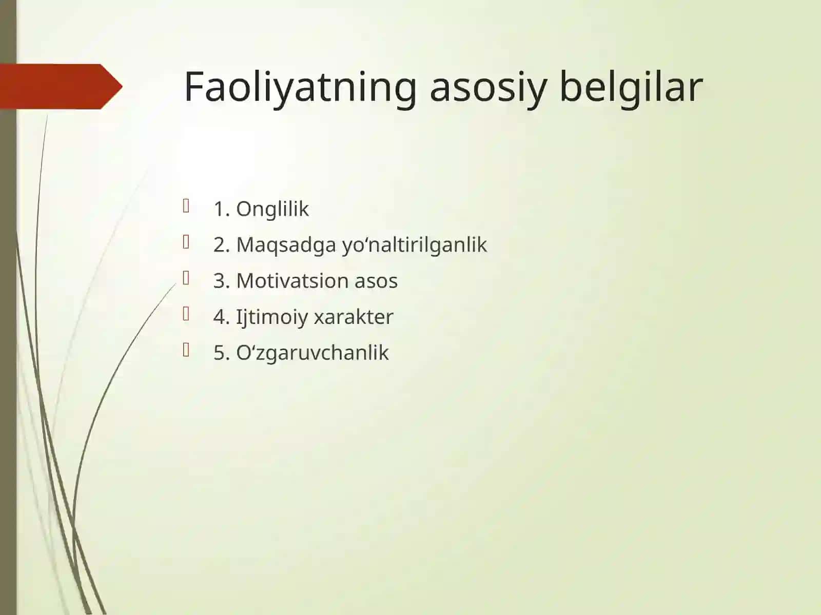 Faoliyatning psixologik talqini 3