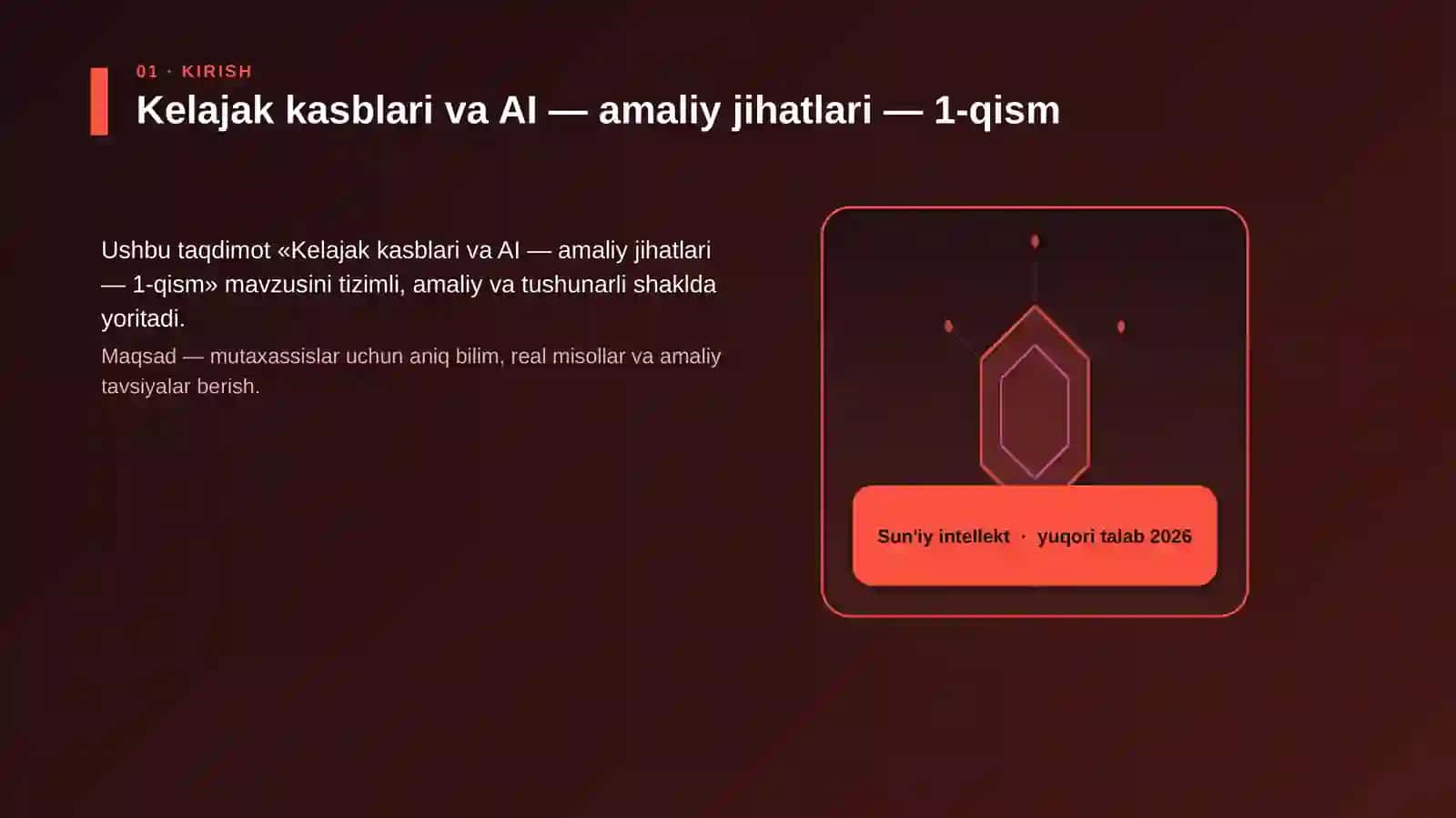 Kelajak kasblari va AI — amaliy jihatlari — 1-qism 3