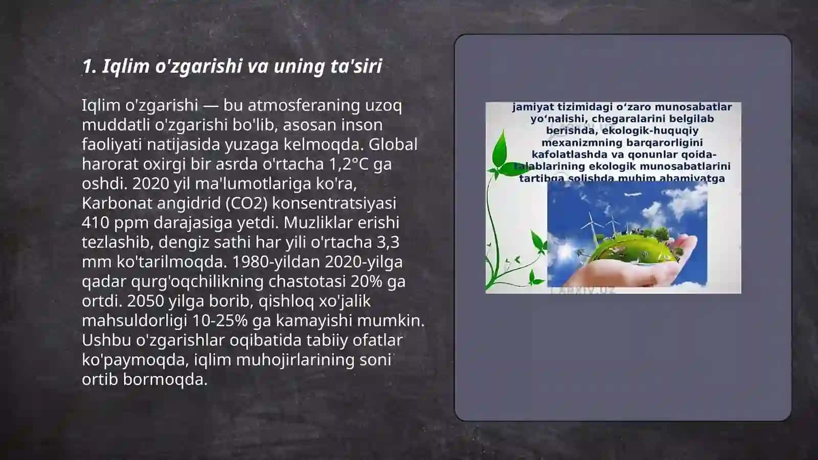 Ekologiya va tabiatni asrash 3