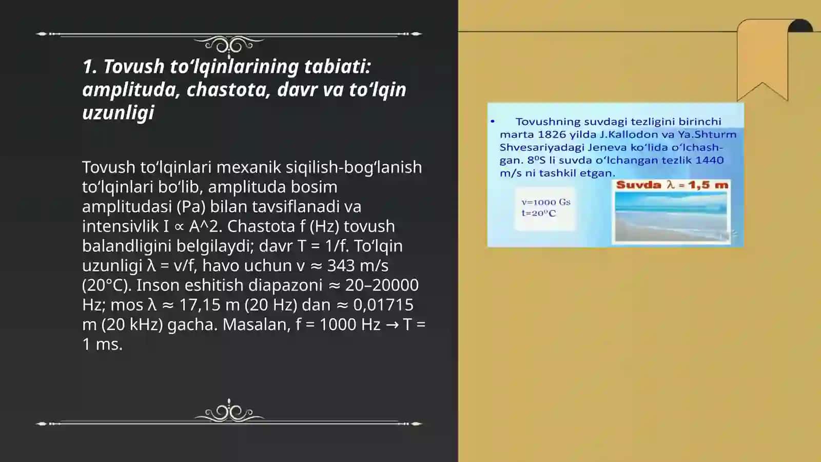 Tovush toʻlqinlarining tabiati 3