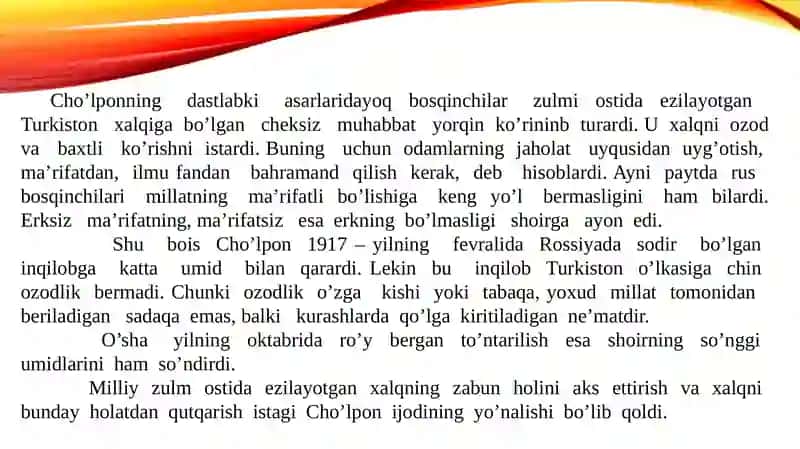Choʻlponning adabiy-nazariy qarashlari 3