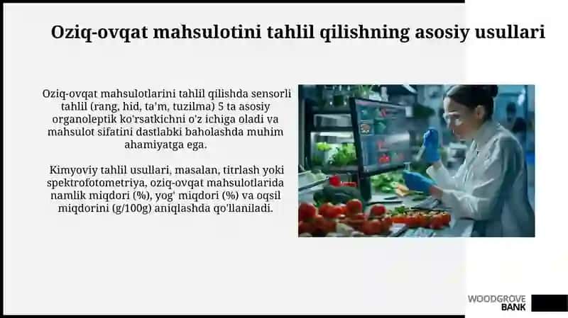 Oziq ovqat mahsulotlari analizi 3