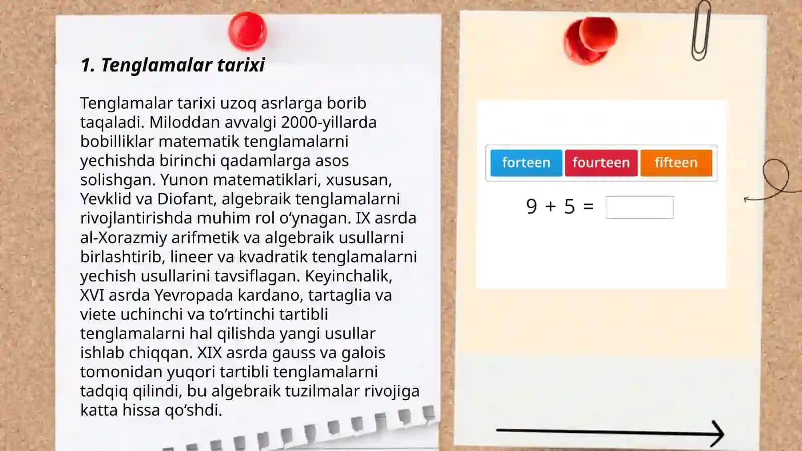 Tenglamalar tarixi 3
