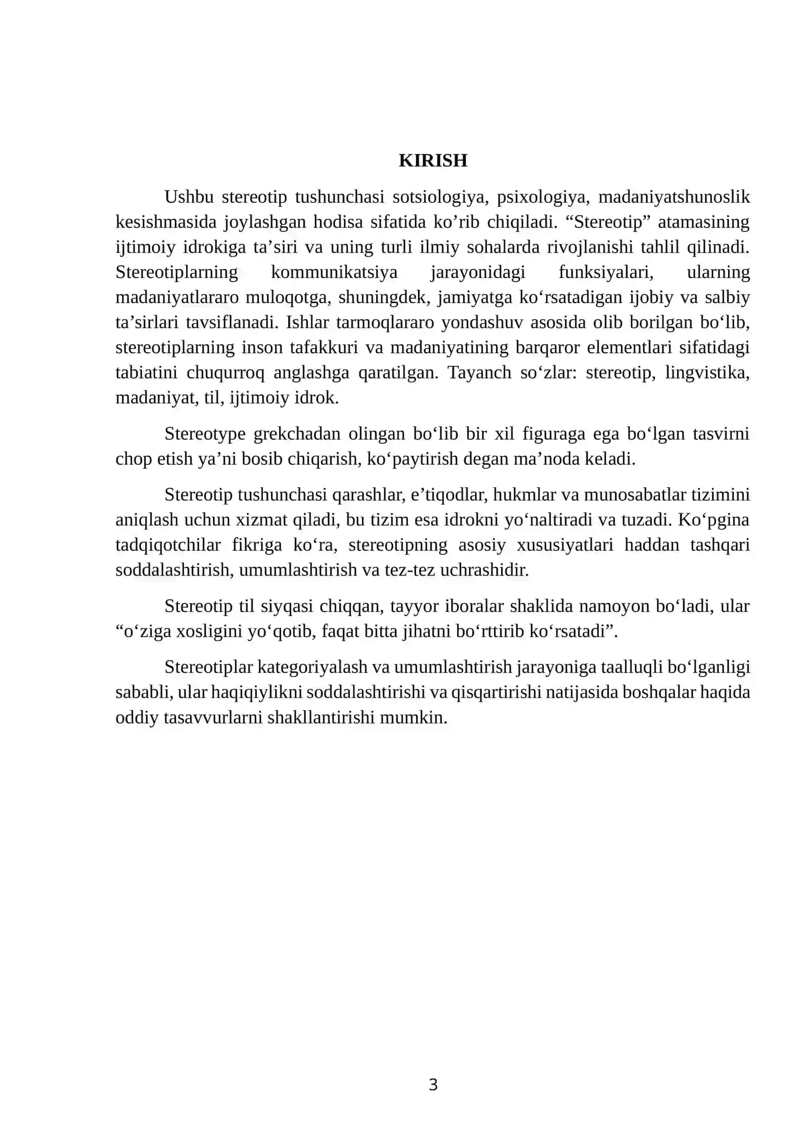 Mustaqil ish: Stereotiplar va ularning ijtimoiy idrokga ta’siri 3