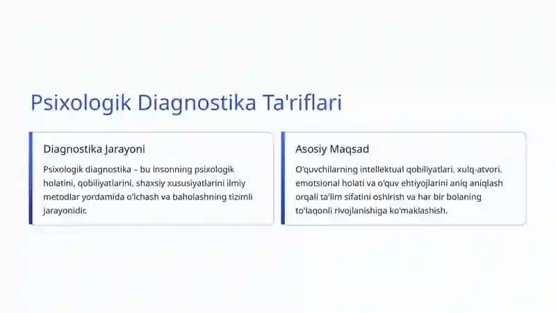 Psixologik Diagnostika: Nazariya va Amaliyot 3