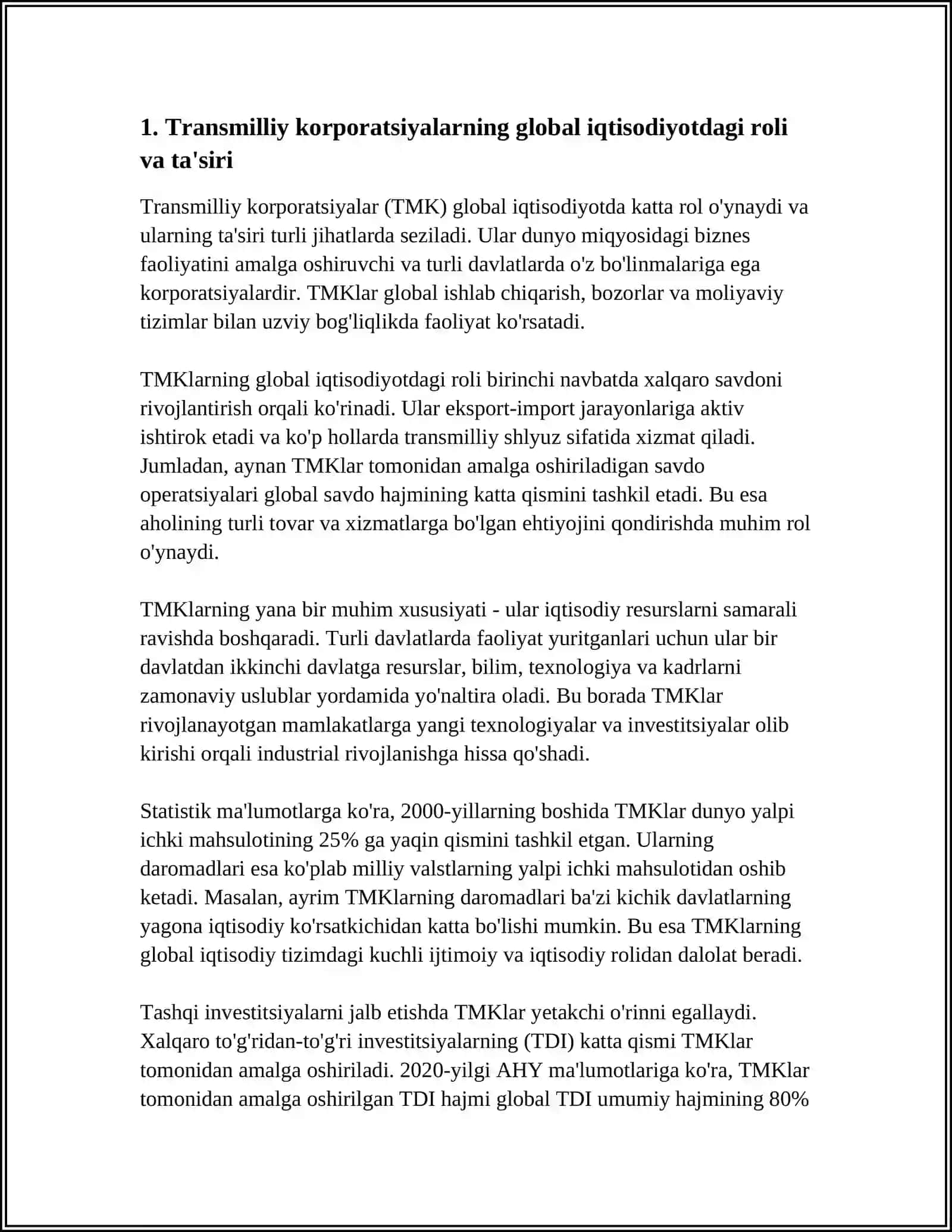 TRANSMILLIY KORPORATSIYALAR VA GLOBAL BOSHQARUV 3