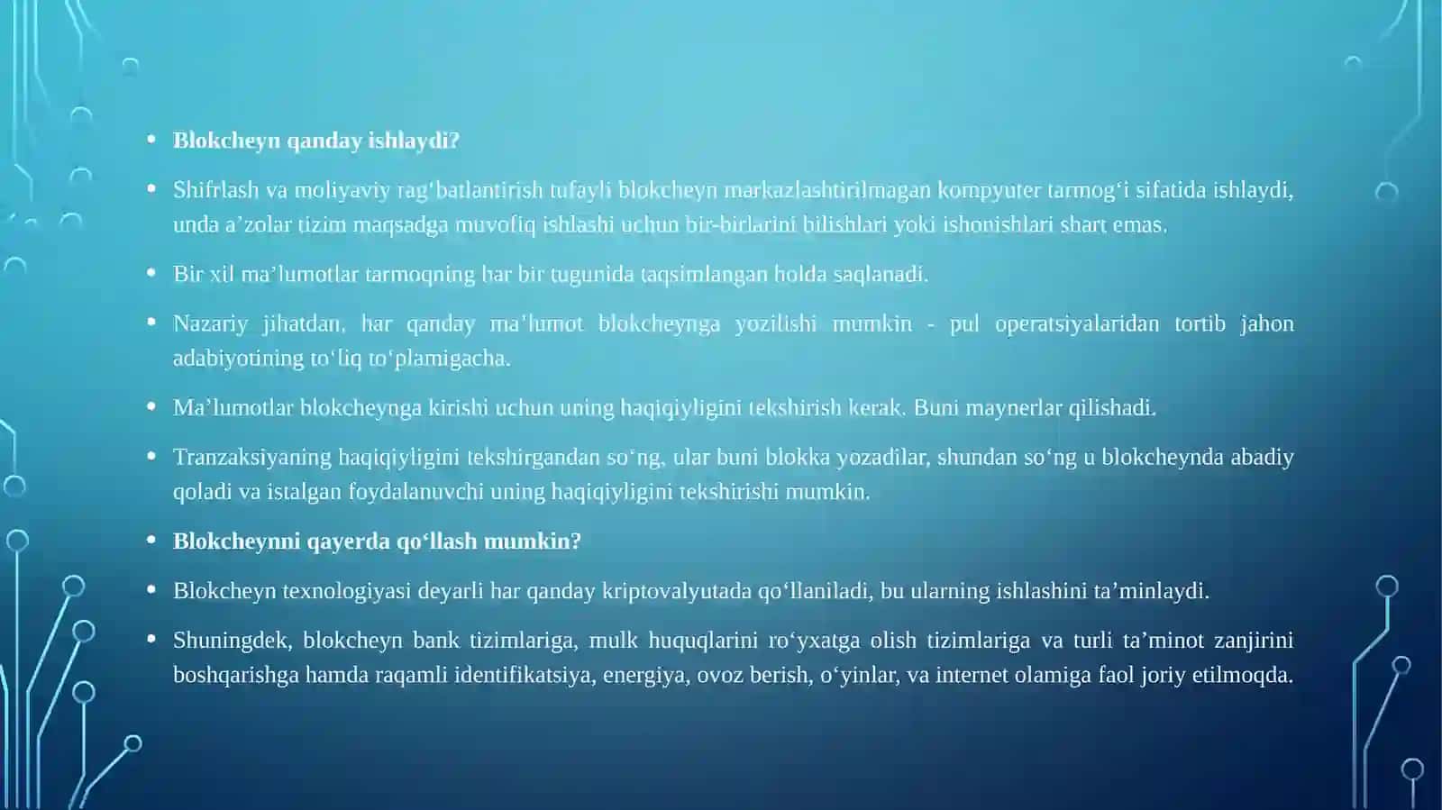 Raqamli iqtisodiyotDa blokchain texnologiyalarini qo’llash 3