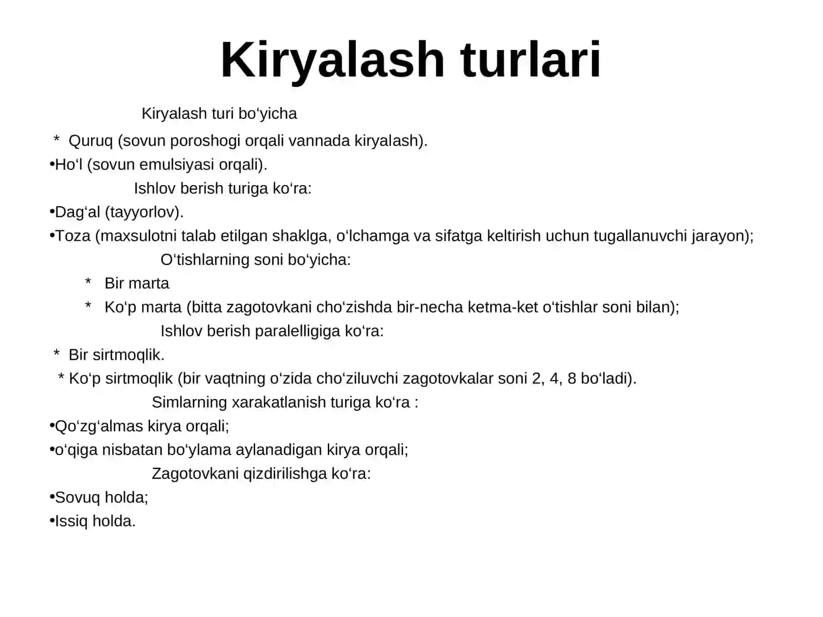 Metallarni kiryalashning tarixi va moxiyati 3