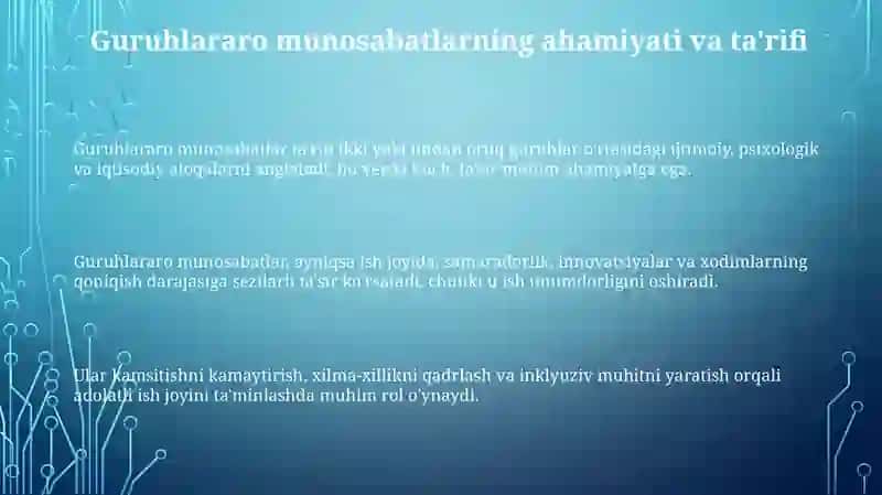Inson resurslarini boshqarishda guruhlararo munosabatlar 3