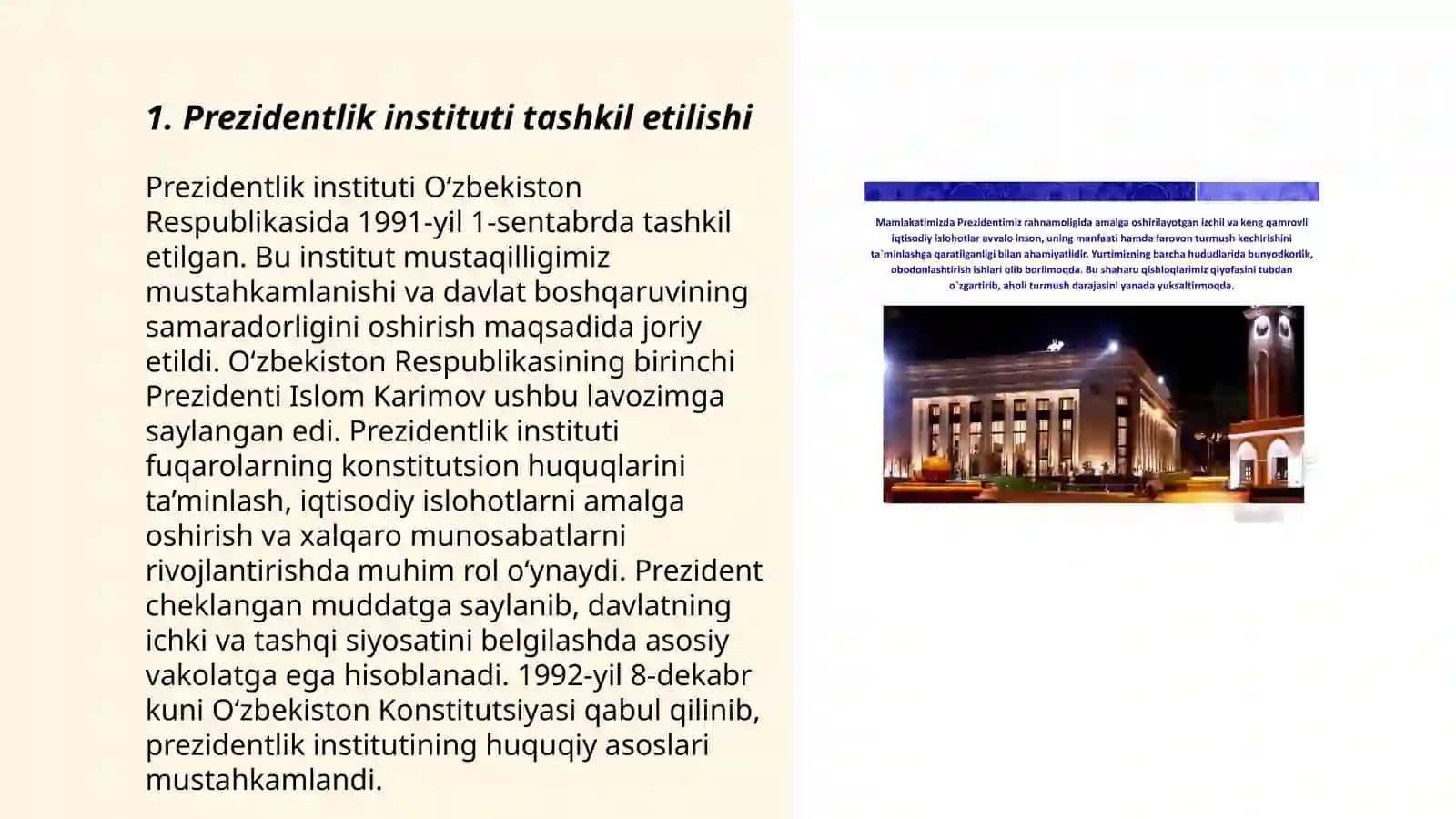 Prezidentlik instituti tashkil etilishi 3