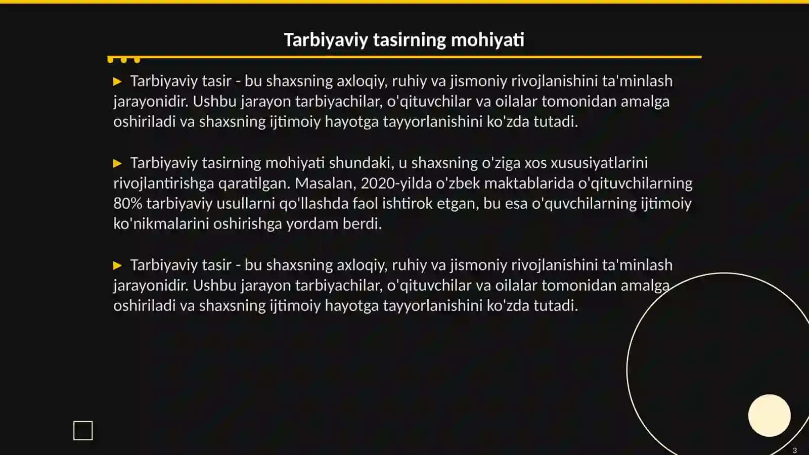 Tarbiyaviy tasir etish usullari va vositalari 3