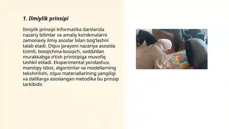 Informatika o'qitishning asosiy didaktik tamoyillari 3