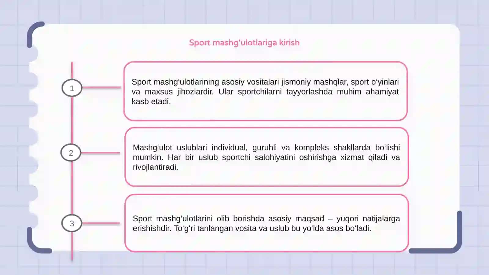 Sport mashg‘ulotlarining vosita va uslublari 3