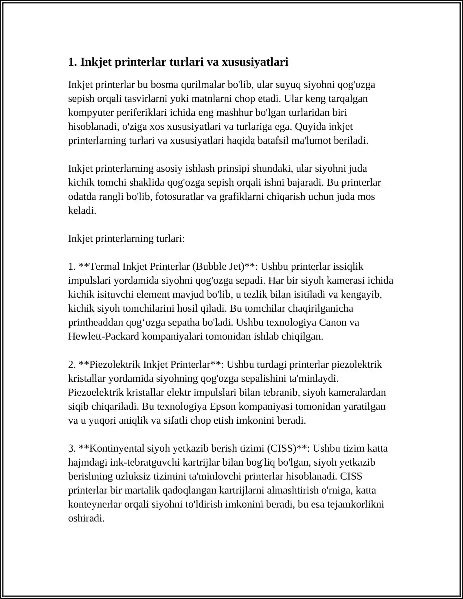PRINTERNING TURLARI.SKANER TURLARI 3