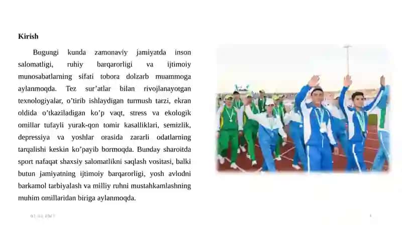 SPORTNING IJTIMOIY HAYOTDAGI O’RNI 3