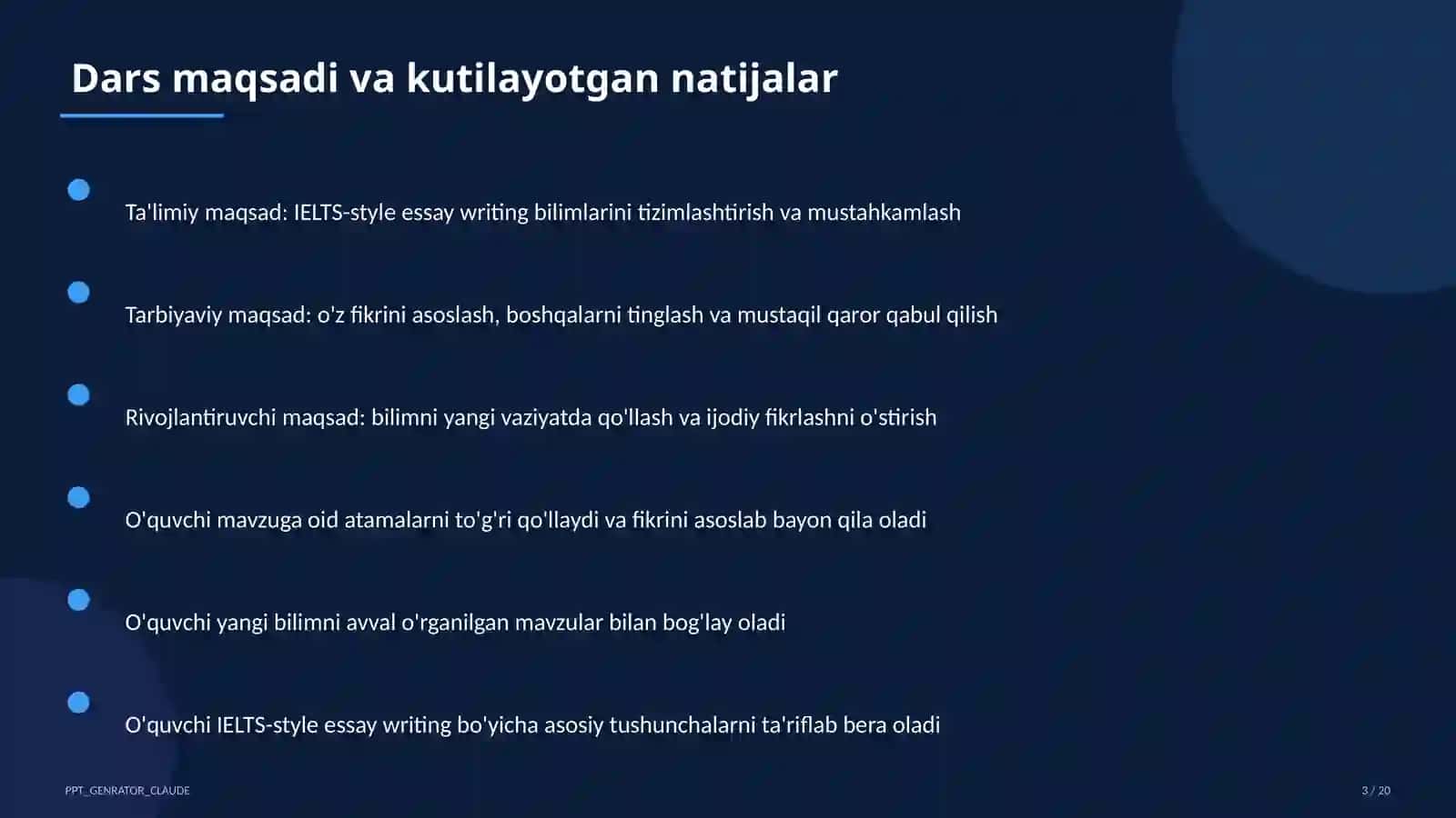 IELTS-style essay writing (11-sinf) 3