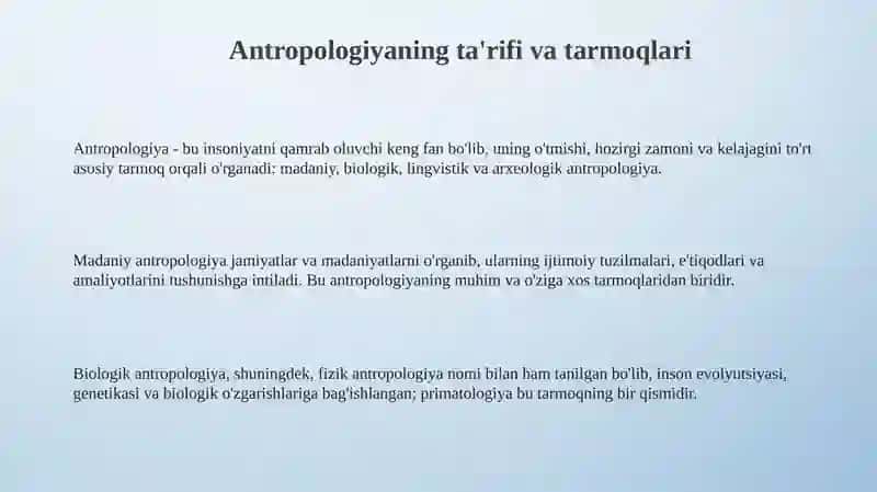 Inson antropologiyasi 3