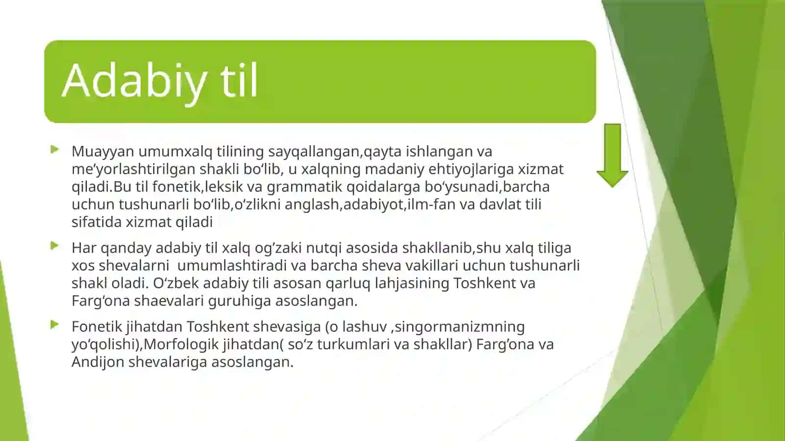 Adabiy nutq. So‘ashuv uslubi. Badiiy uslub. Publitsistik uslub. 3