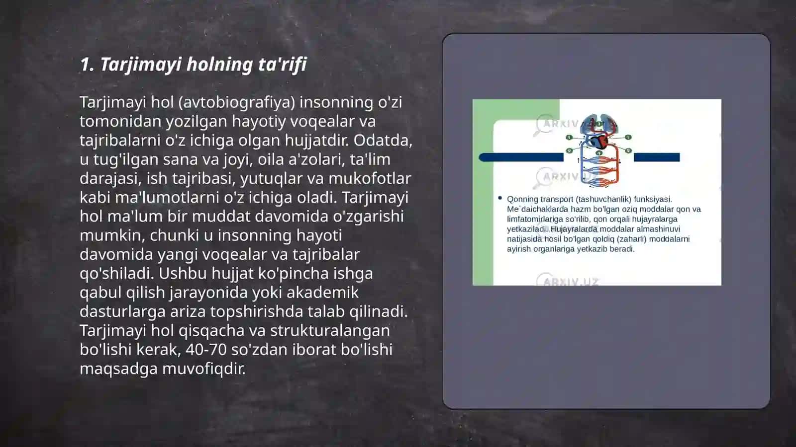 Tarjimayi hol va uning oʻziga xos xususiyatlari 3