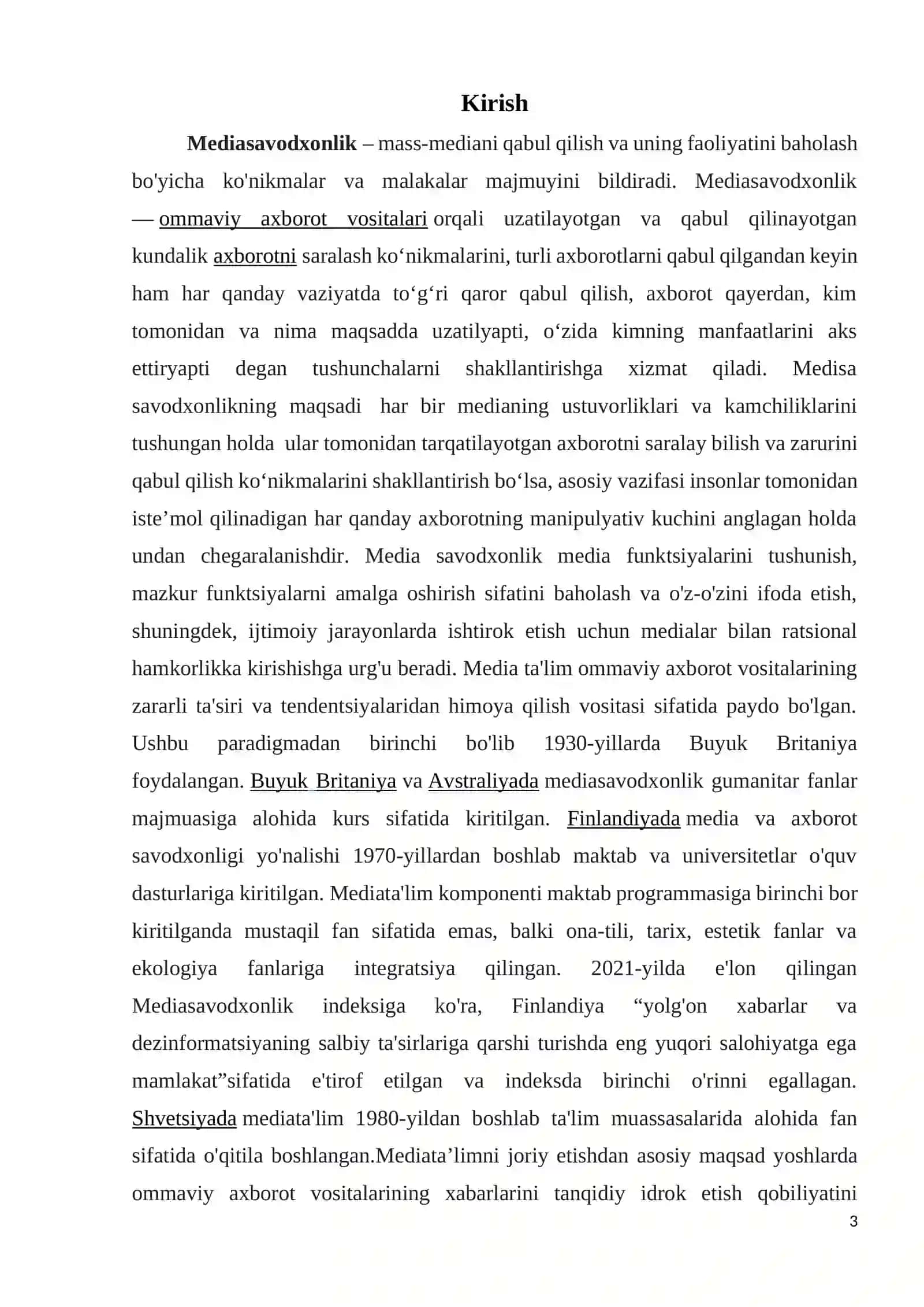 Media savodxonligi 3