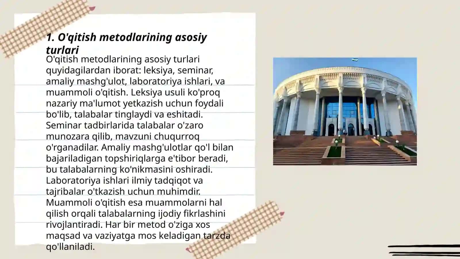 O'qitish metodlaring tasnifi 3