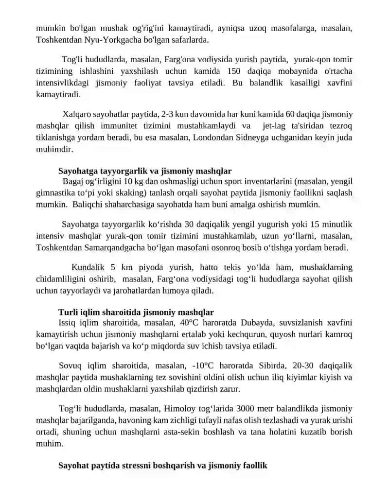 Sayohatlarda jismoniy tarbiya 3