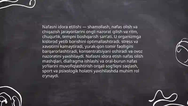 Nafasni idora etilishi 3