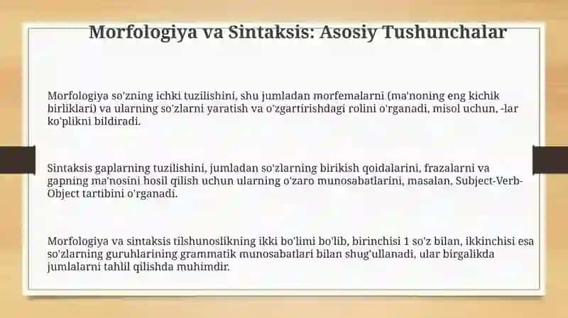 Morfologiya va Sintaksis 3