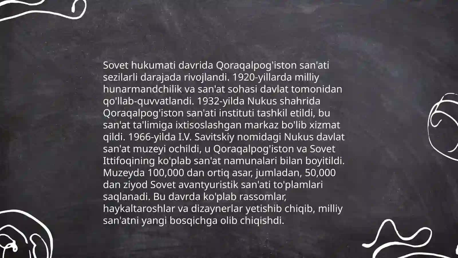 Sovet hukumati davrida Qoraqalpoqg'iston madaniyati 3