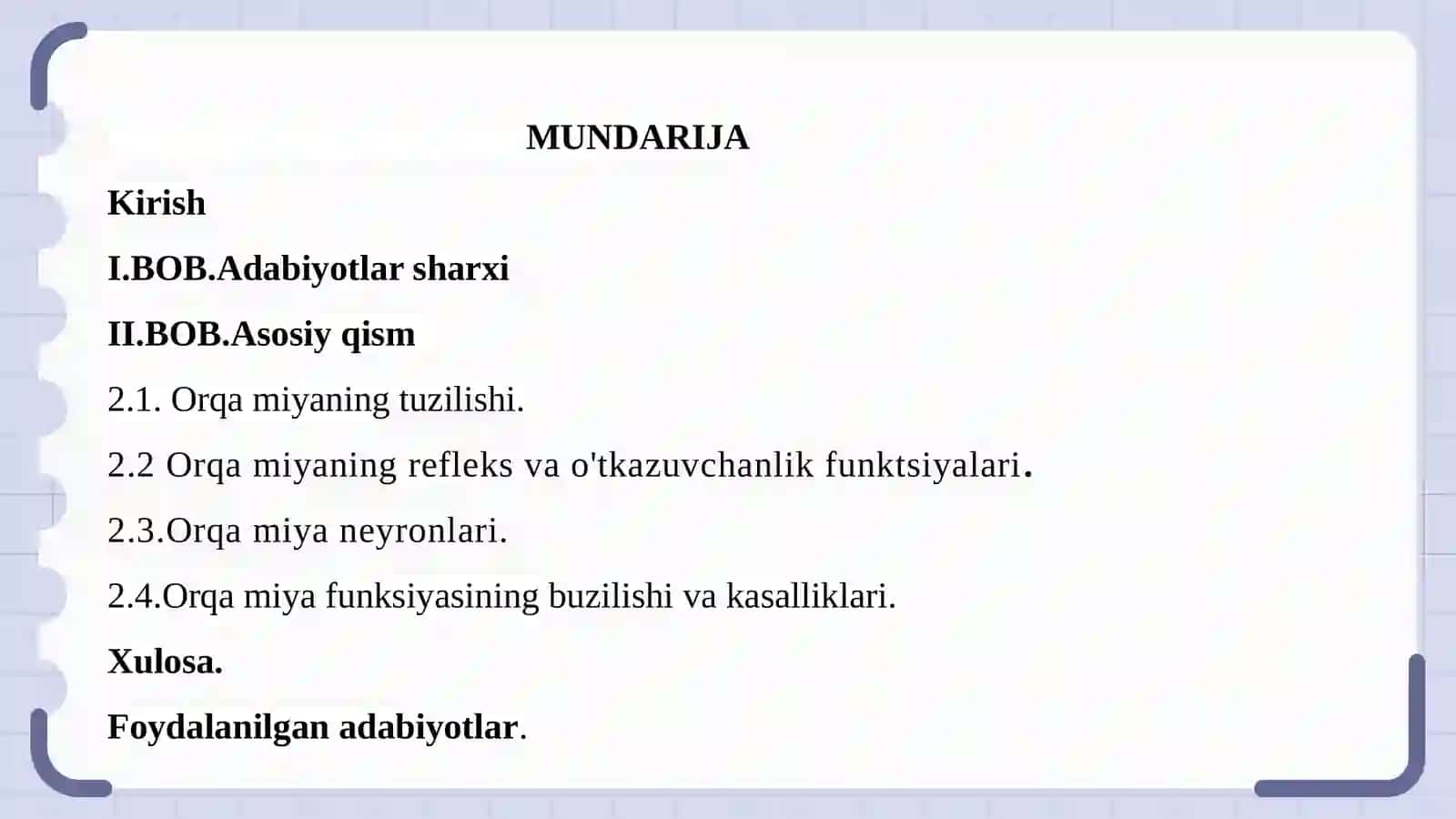 Orqa miyaning tuzilishi va funksiyalari 3