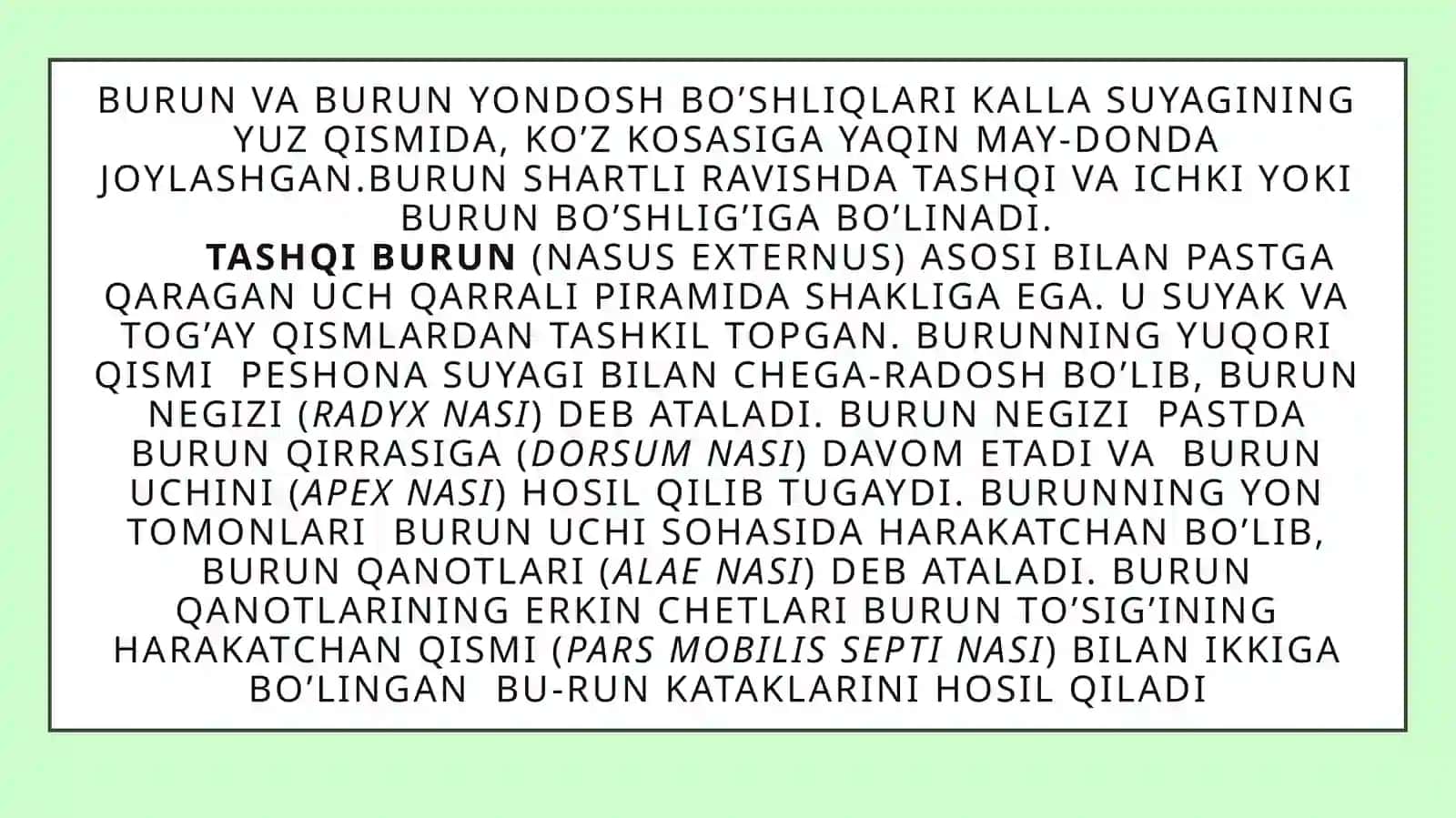 Burunning yon boʻshliqlarining klinik anatomiyasi 3