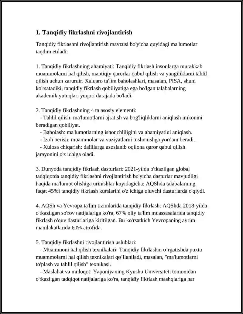 TALABALARNING FIKRLASH QOBILIYATINI OSHIRISH YOʻLLARI VA USULLARI 3