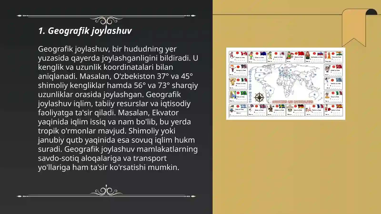 Jahon geografiya fanida tayorlagan mustaqil ish 3