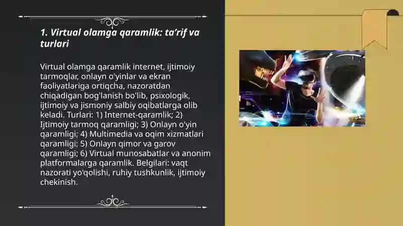 Virtual olamga qaramlik 3