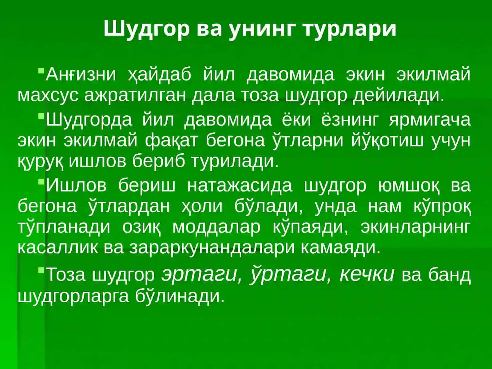 Лалмикор жойларнинг шароити 3