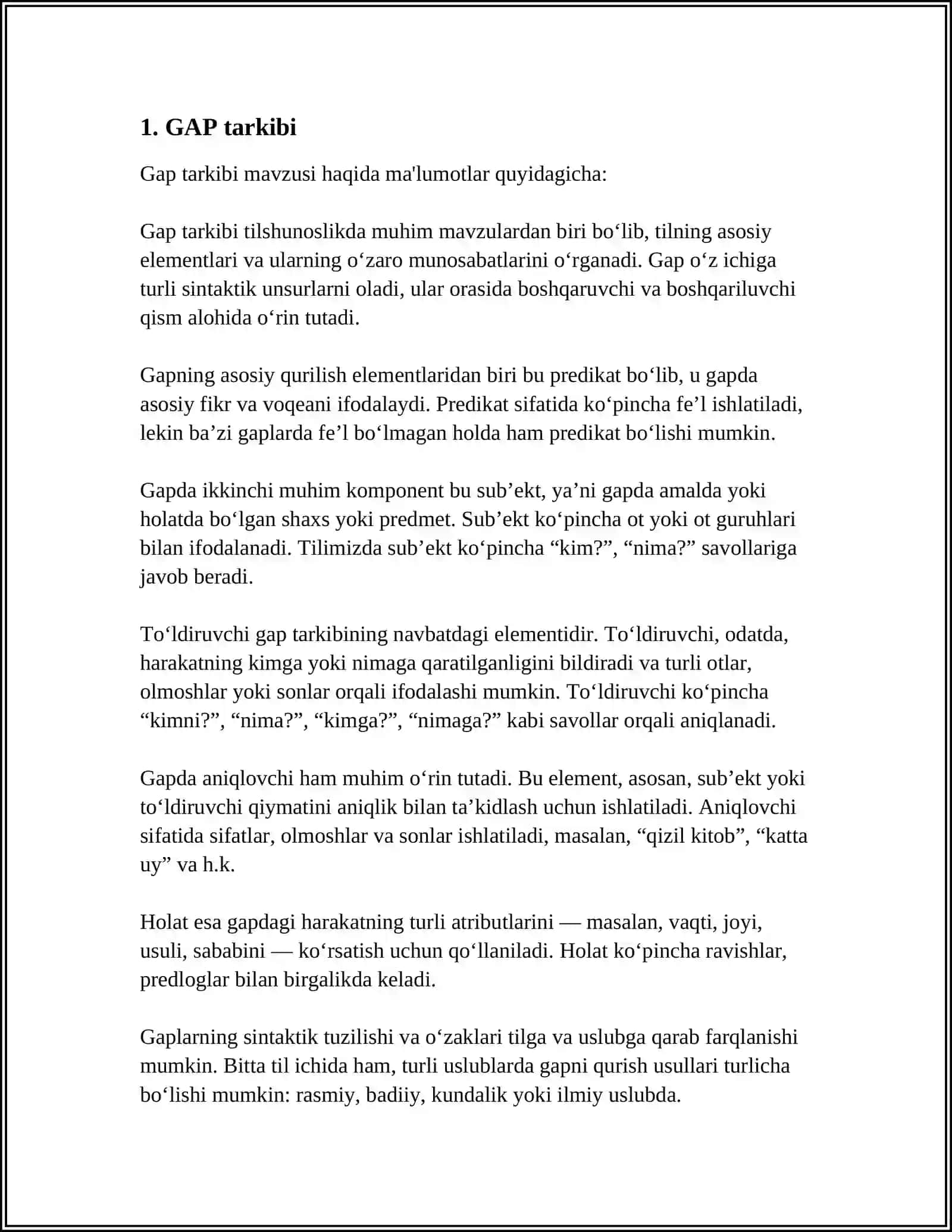 GAP USTIDA ISHLASHGA OID MUSTAQIL ISHLAR 3