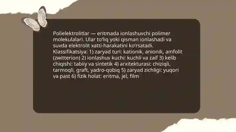 Polielektrolitlar.Poliamfolitlar.Izoelektrik va uni aniqlash 3