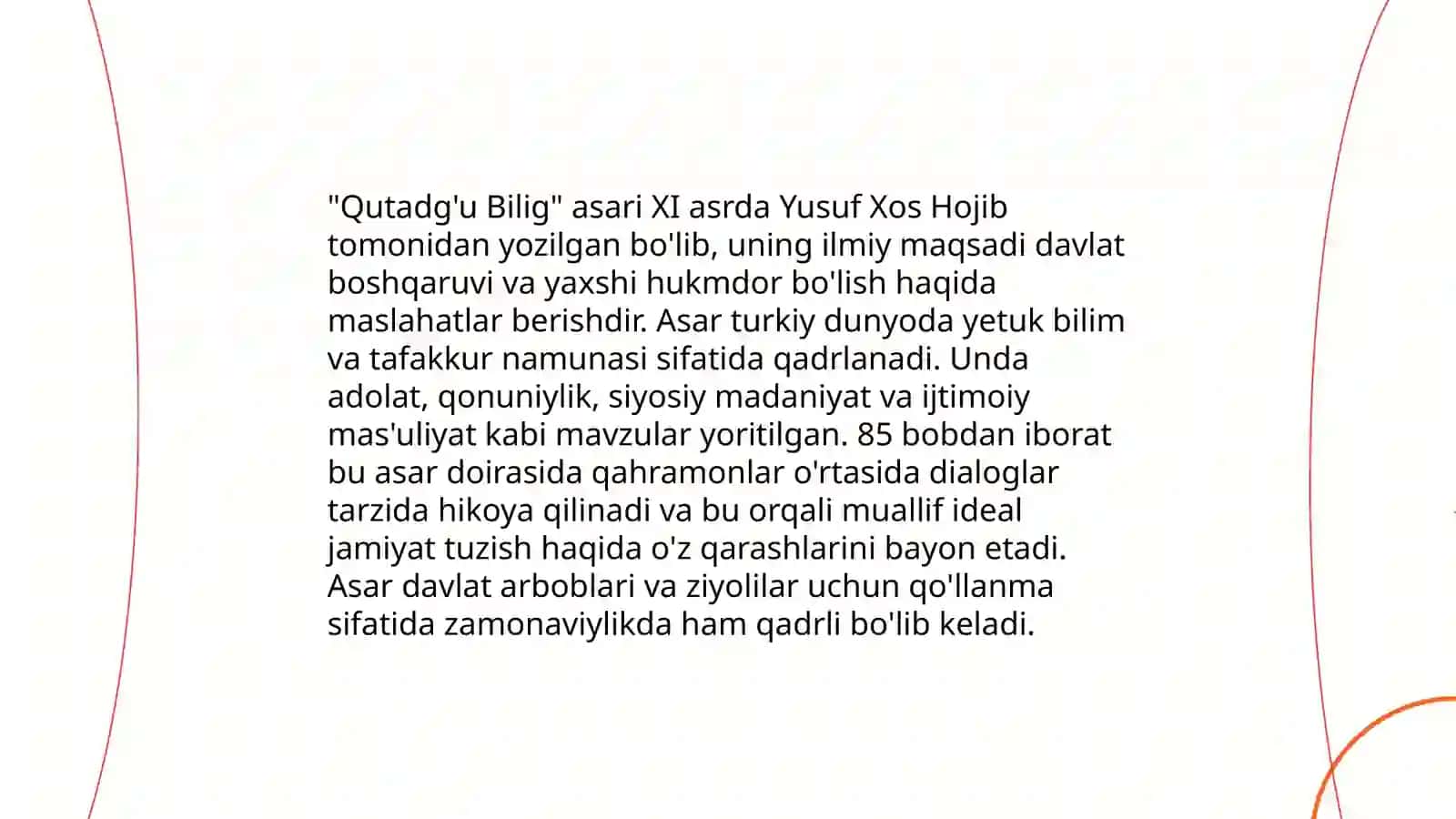 "Qutadg'u bilig" asarining ilmiy, ta'limiy, axloqiy ahamiyati 3