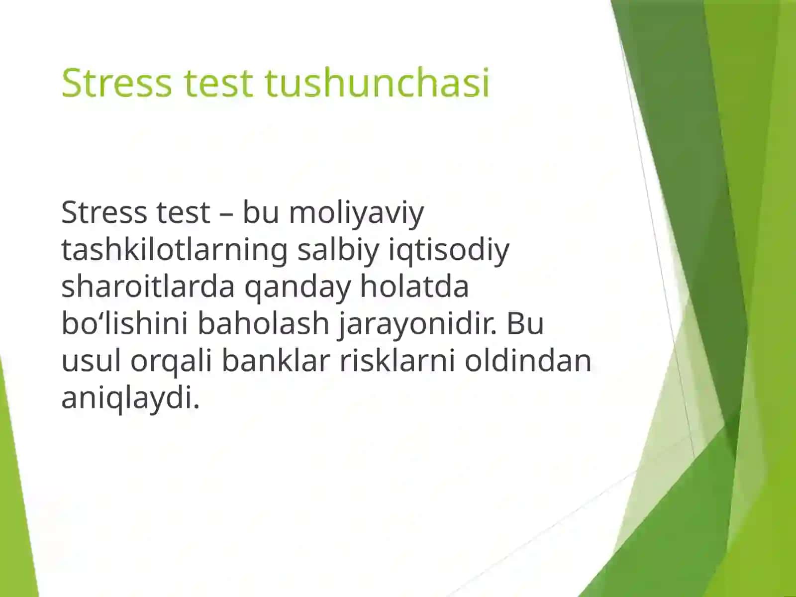 Tijorat banklarida stress test 3