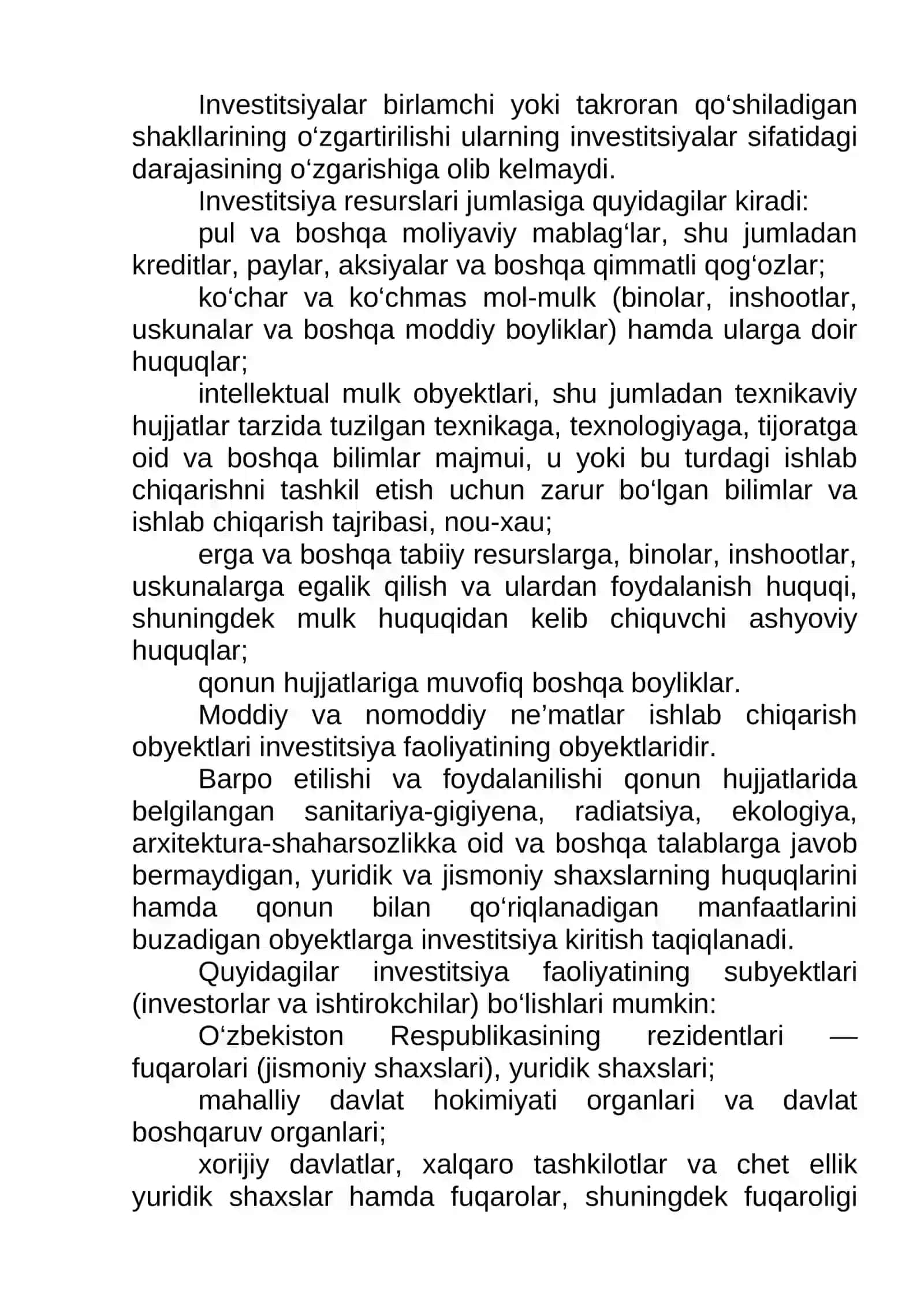 Investitsiya faoliyati qonuni 3