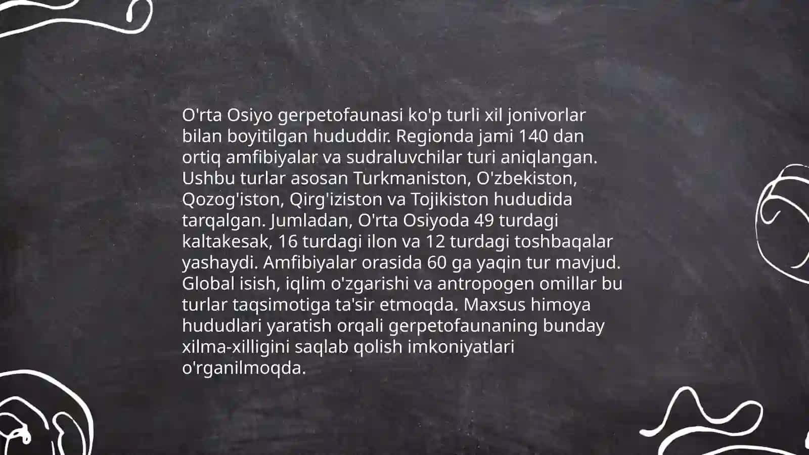 O’rta Osiyo gerpetofaunasining o’ziga xos vakillari 3
