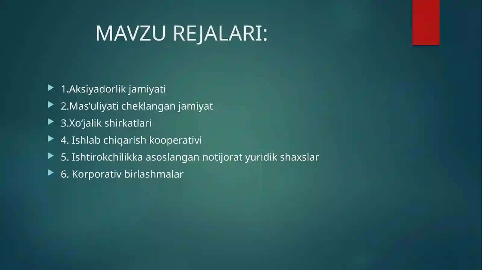 KORPORATSIYALAR TURLARI 3