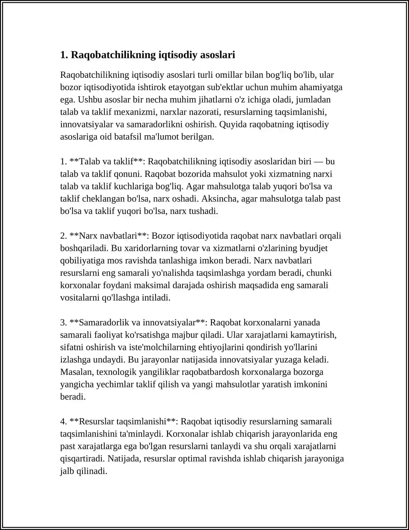 Raqobatchilikning iqtisodiy asoslari 3