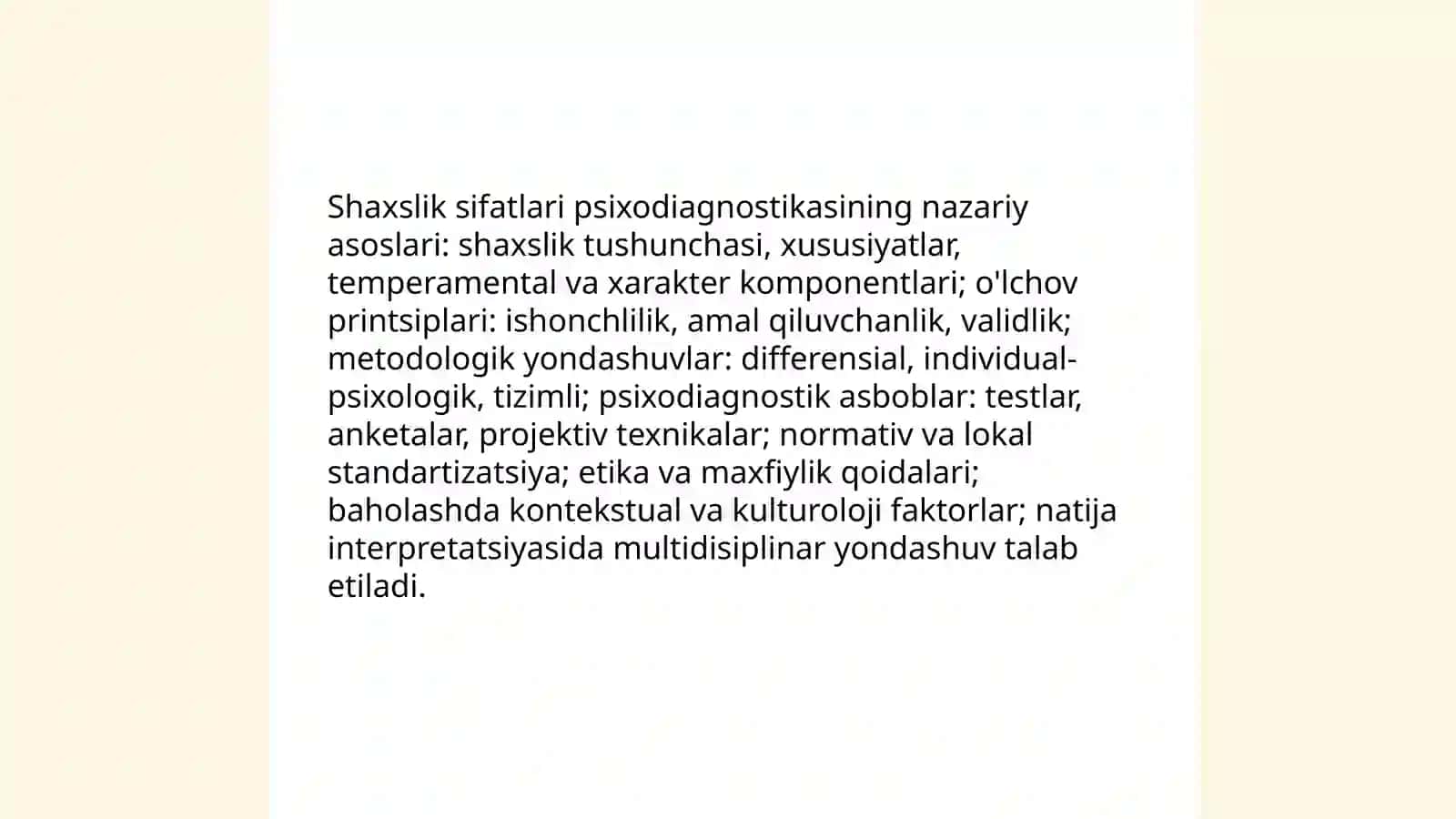 Shaxslik sifatlari psixodiagnostikasi 3
